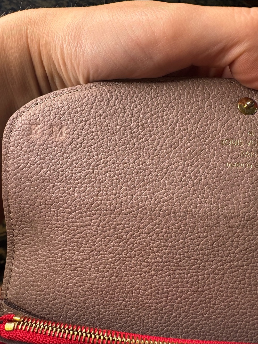 Louis Vuitton Long Wallet Pink Empreinte with Monogram added Chain - Picture 10 of 10